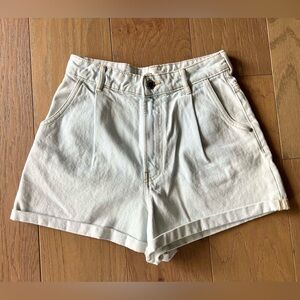 Zara Light denim mom jean shorts